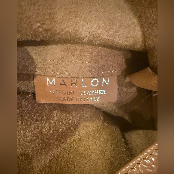 Marlon Italy Genuine Leather Slouch Hobo Bag – Tan Cognac – Made in Italy - Picture 5 of 6